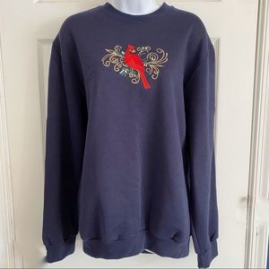 Bonworth Grandma Mom Sweatshirt Stitched Cardinal